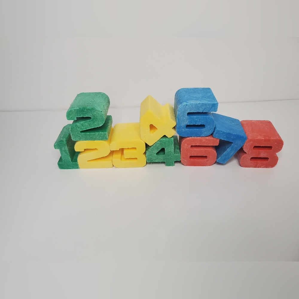 Mattel Tuff Stuff 1970’s Vintage ABCs and Numbers Mattel Blocks
